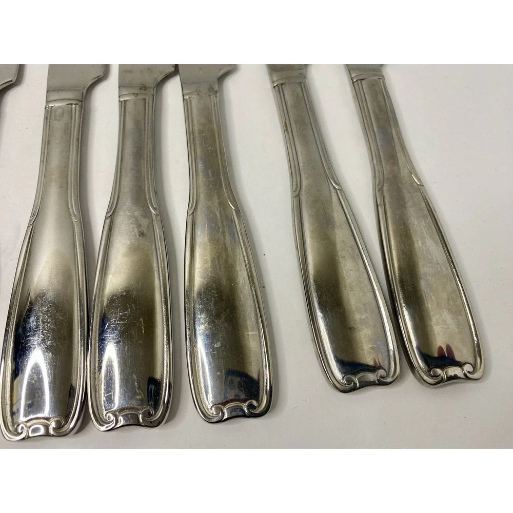 Reed & Barton Manor Park Stainless Steak Knives Lot Of 12 Replacements